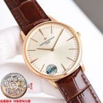VC Factory Vacheron Constantin Patrimony 40mm 9015 Movement Calfskin Leather Rose Gold Case Watch